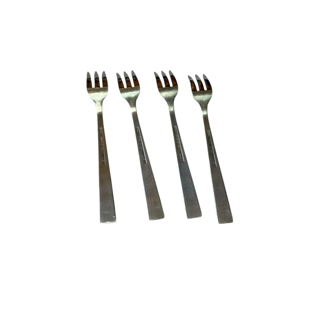 Vtg 4 Pc  Rogers Co. CASA VISTA Stainless Steel Cocktail Seafood Forks‎ Japan